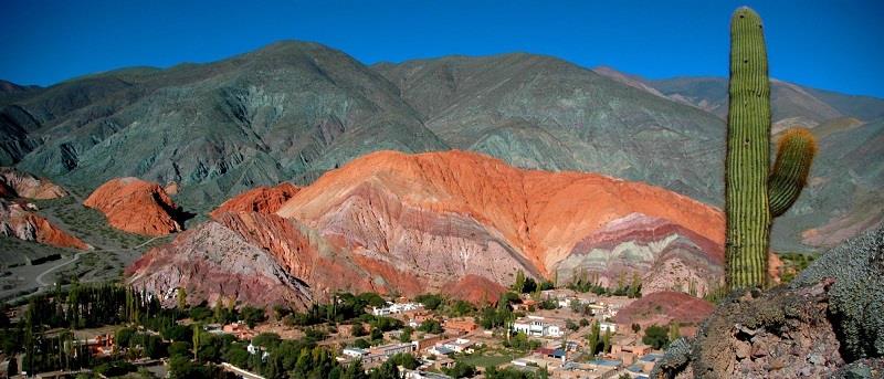 The Hill of Seven Colors provides a lovely backdrop to the small village of Purmamarca.