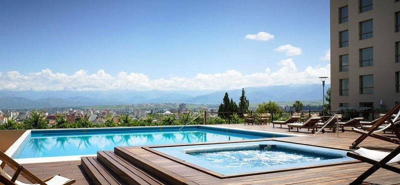 Catch some rays on the lovely terrace with views over the city at the Sheraton Hotel Salta.